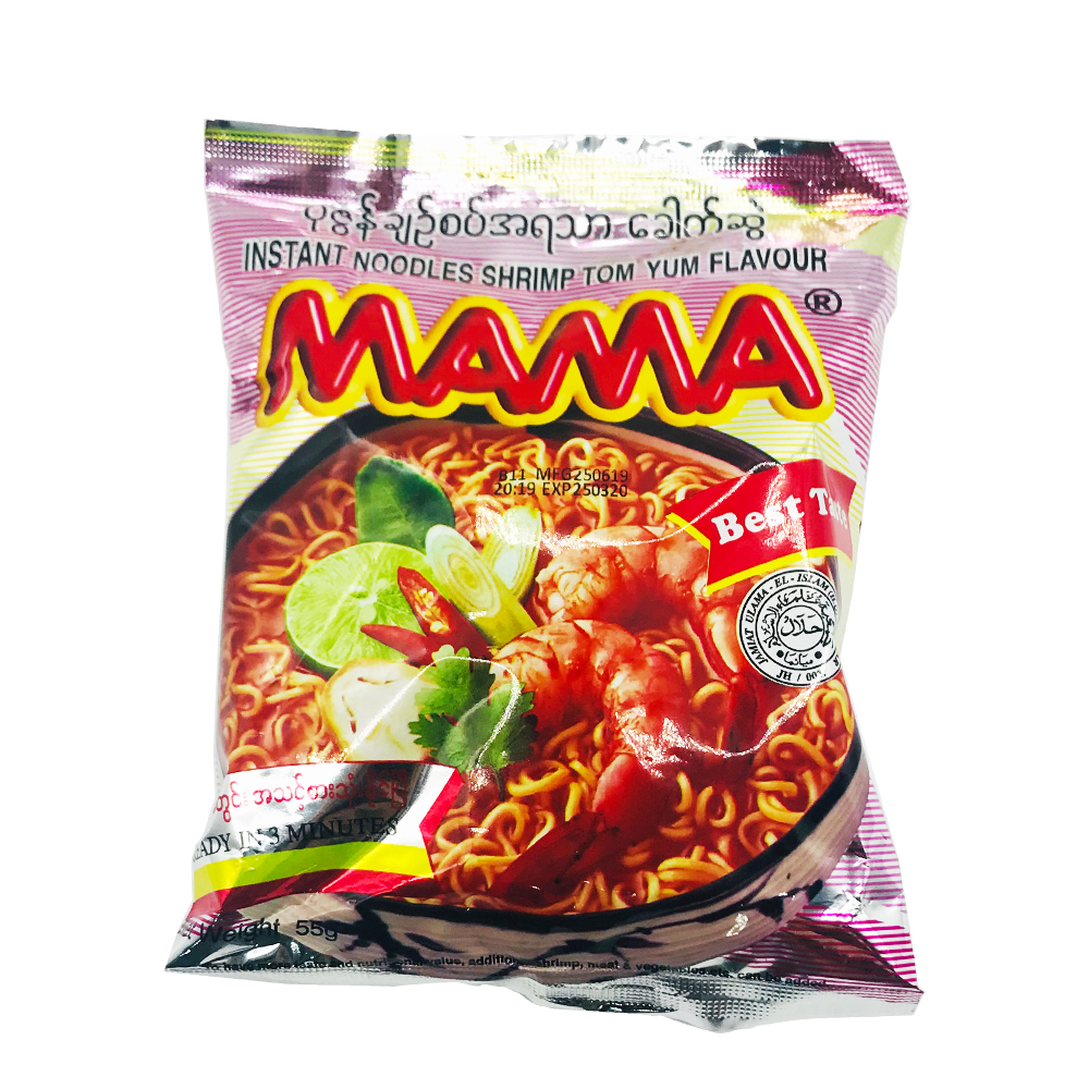 Mama Instant Noodle Shrimp Tom Yum Flavour 55g